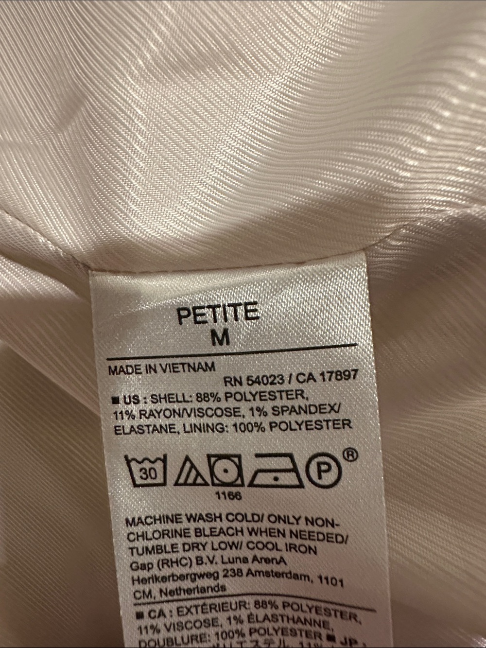 Banana Republic Cream Double-Breasted Pea Coat with Wood Grain Buttons - Picture 9 of 9